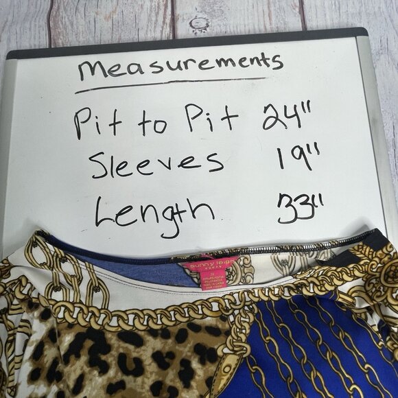 Sunny Leigh Shift Dress Size 1X Equestrian Print Royal Blue BOHO Fairycore - Picture 9 of 9